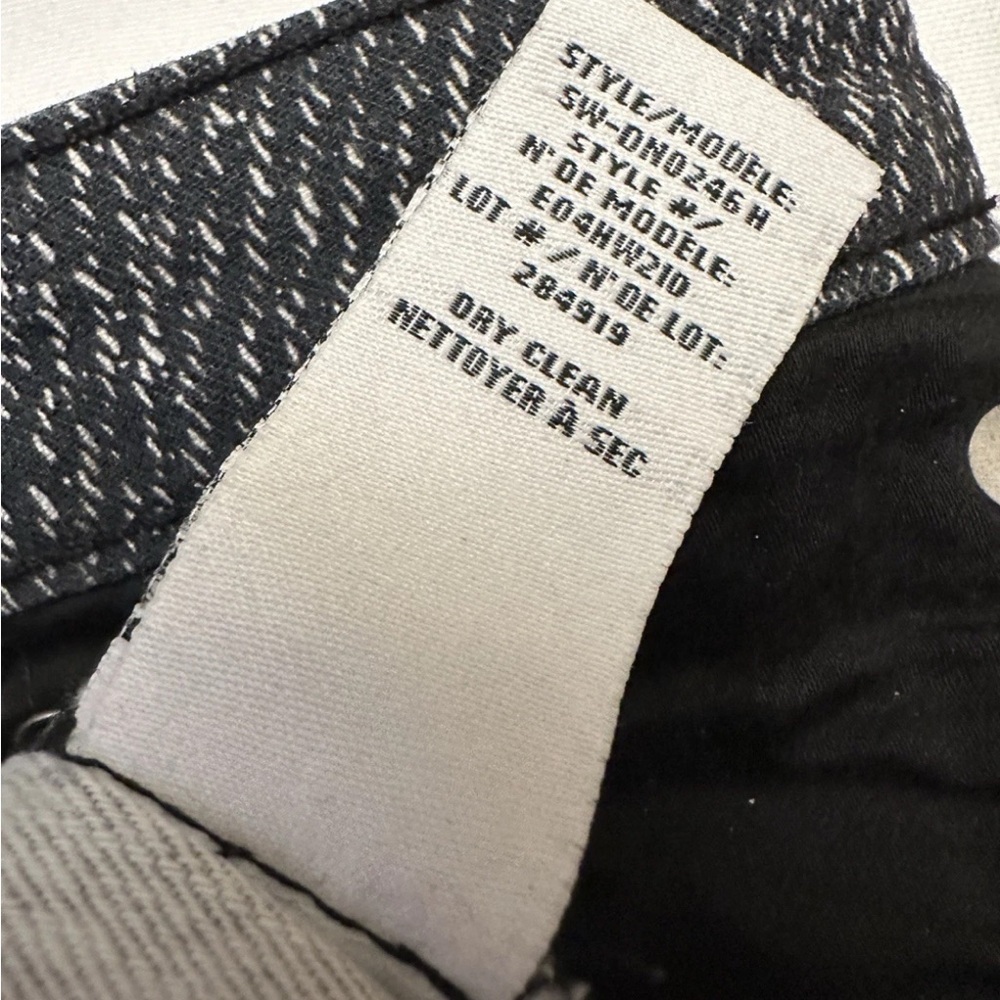 HELMUT LANG Sediment Printed Cropped Denim Jeans Women’s Size 30 Ankle Zip - Picture 8 of 13